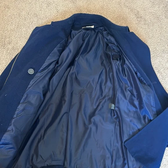 Michael Kors Navy pea coat - Picture 7 of 11